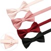 ZENXUS Pre-Tied Bow Ties, Formal Solid Tuxedo Bowties, 3 Sizes