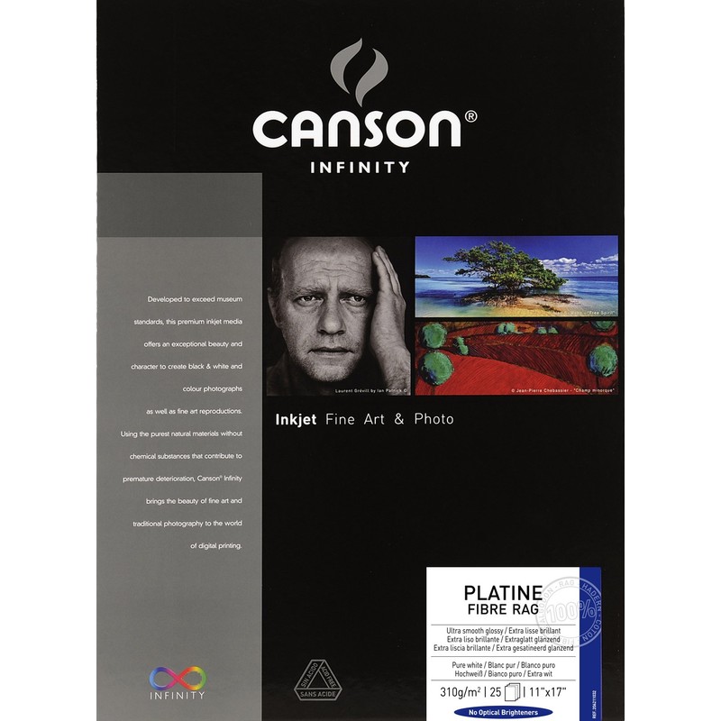 Canson Infinity Platine Fibre Rag Fine Art Paper, 310 Gram