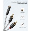 CableCreation 3.5mm Femaleto 2RCA Male Jack Stereo Audio Cable Compatible