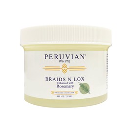 Peruvian white Braid, Loc, and Edge Gel for Relaxed & Natural Hair (EXTRA HOLD), 8 oz. (Rosemary)