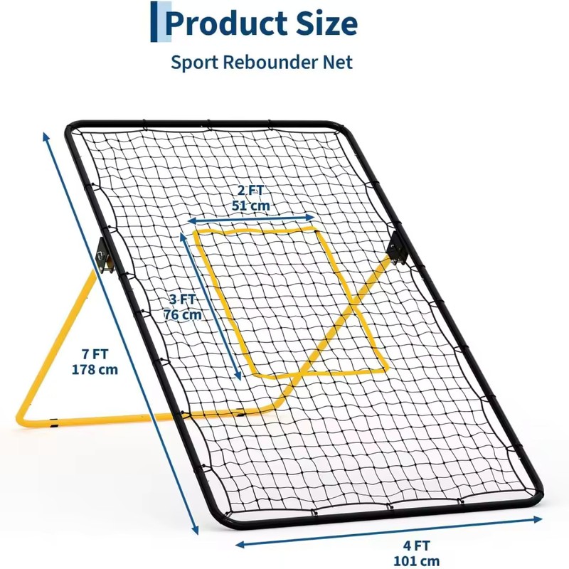 7 x 4 FT Volleyball Rebounder Net with 5 Adjustable