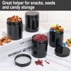 48 Packs 8 oz (250 ml) Black Plastic Jars with