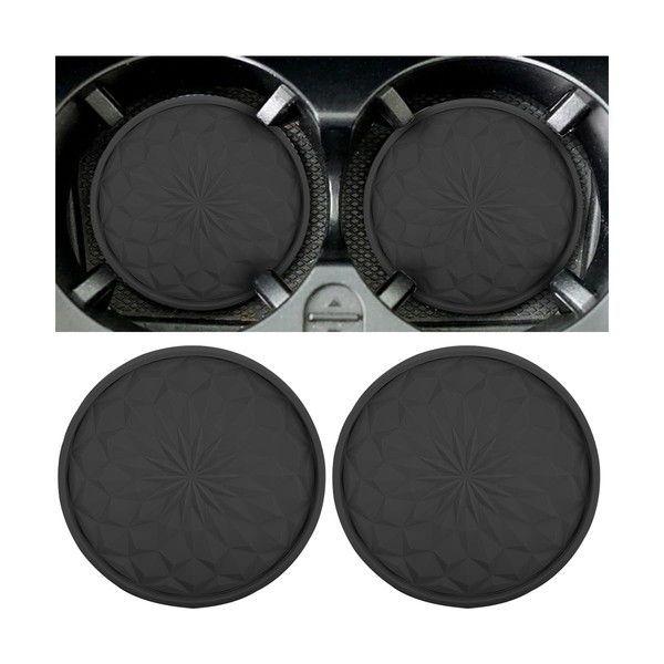 Adunsiaoto Pack of 2 PVC Material Car Coasters, Non-Slip Car