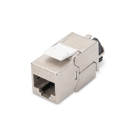 DIGITUS Keystone Module Cat-6A Shielded - Pack of 1 - RJ45 Socket - 500 MHz 10GBase-T - AWG 26-22 - Designable - With Locking Lever - Tool-Free Installation