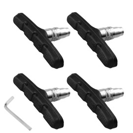 4 PCS Professional Bike Brake Pads, Premium Bicycle Brake Pads, Bike V Brake Blocks for City Bike and Road Bike, Mountain Bike Brake Pads with Allen Wrench and Plastic Box