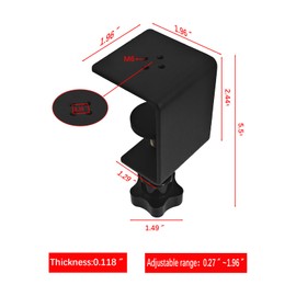 Jhanw 6 Pack Heavy Duty C Clamp & Desk Clamp | Wide Jaw Metal Woodworking Clamps, Adjustable Shelf Clamps for Desk Extension/Panel Work (Sturdy Multi-Purpose Clamping Tool)