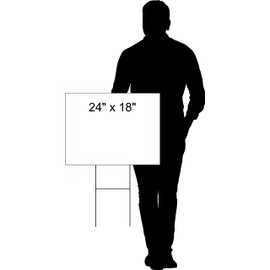 DEPARTURES LEFT ARROW - Single Sided Yard Sign ROAD SIGN with Stand