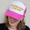 NACRE APPAREL Gluten Free Puff Print Trucker Hat Foam Vinyl