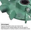 sourcing map 10 Plastic Motor Fan Blade Heat Dissipation Impeller