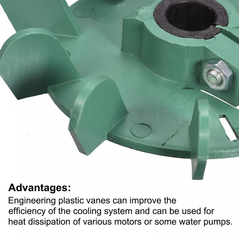 sourcing map 10 Plastic Motor Fan Blade Heat Dissipation Impeller