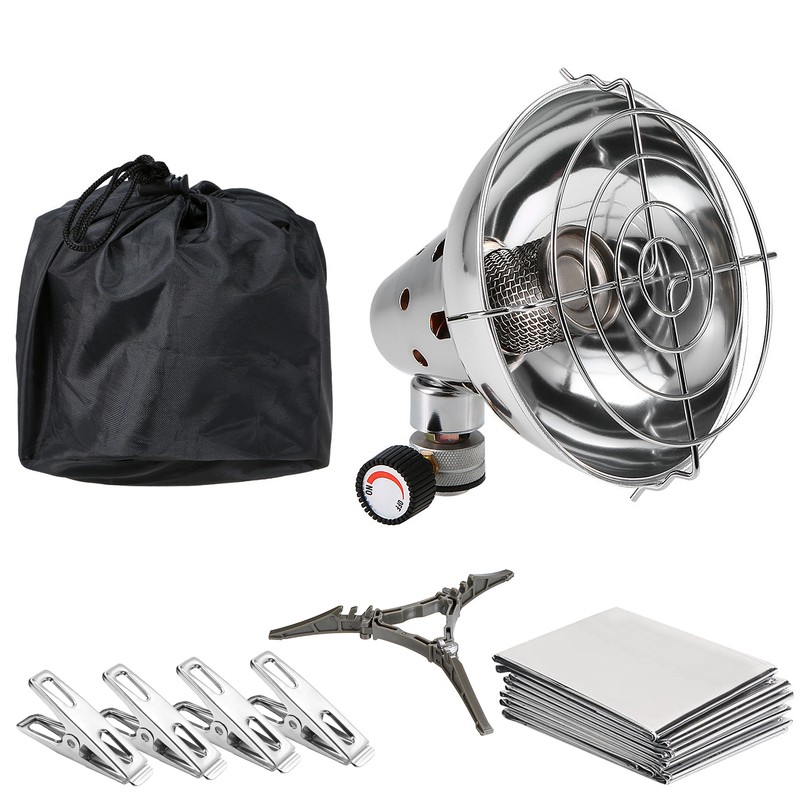 TOMSHOO Portable Gas Heater with Emergency Blanket and 4 Clips