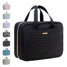 Everfun Hanging Travel Toiletry Bag for Women Traveling With Leakproof Compartment Makeup Cosmetic Organizer Dopp Kit Travel Accessories Essentials Must Have