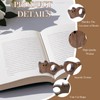 2 Pcs Book Page Holder, Thumb Book Page Holder, Walnut