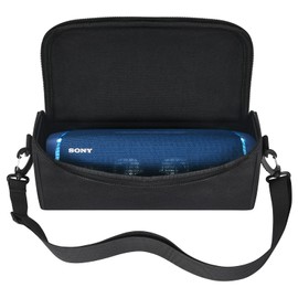 Portable Carrying Case for Sony SRS-XB43 Speaker -Travel Bag with Extra Pockets for Charger, Cables & Accessories, Durable Shoulder Strap for Outdoor, Party, Beach