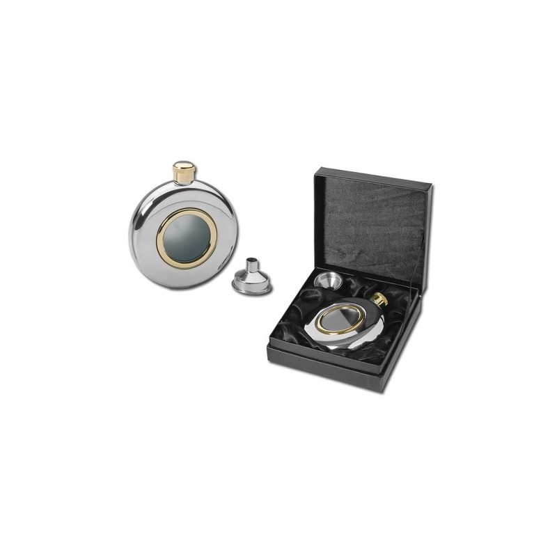 Round 5oz Hip Flask with Window Funnel