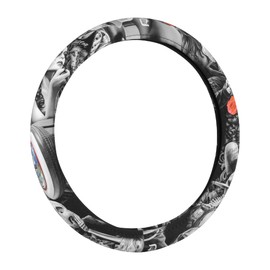 Bell Automotive 22-1-97478-9 David Gonzales Art Rose Hyperflex Core Steering Wheel Cover, Soft Foam, Flexible, Easy to Install