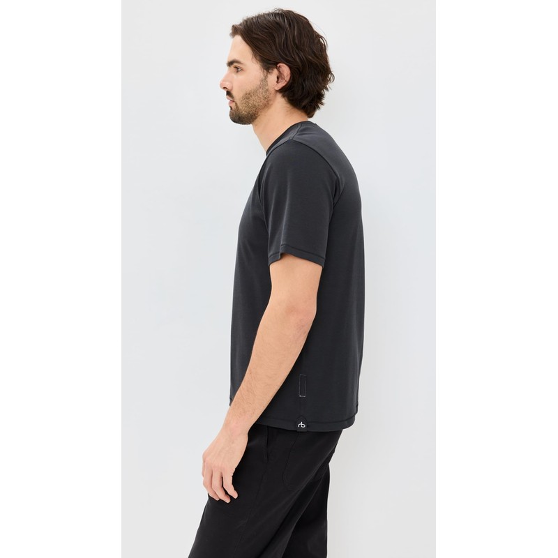 rag & bone Men's Pima Interlock Tee, Black, M