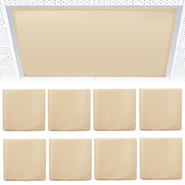 Torixqi 8 Pcs Fluorescent Light Covers for Ceiling Lights Classroom, Magnetic Light Filters, Fluorescent Light Diffuser Covers for Office, Hospitals, Home 4 x 2 Feet (warm yellow)