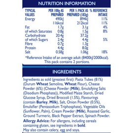 Batchelors Pasta 'n' Sauce Cheese & Broccoli Pasta Ready Meal, 99 g Packet (Pack of 7)