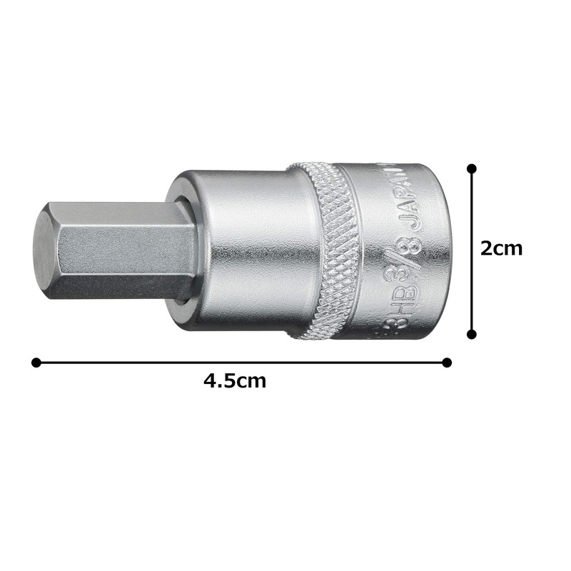 Tone Hexagon Socket 3HB-12 3/8 inch (9.5 mm) Drive: 3/8