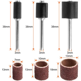 Starvast 338 Pieces Sanding Drum with Plastic Box, Consisting of 329 Sanding Belts and 9 Drums, Drill Chuck 1/2 Inch, 3/8 Inch, 1/4 Inch for Dremel Rotary Tools