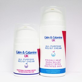 Calm and Calamine UK | All-Purpose Relief Cream | Calamine Cream for Itchy Skin, Irritated Skin Relief, Prickly Heat and Rashes (50ml)