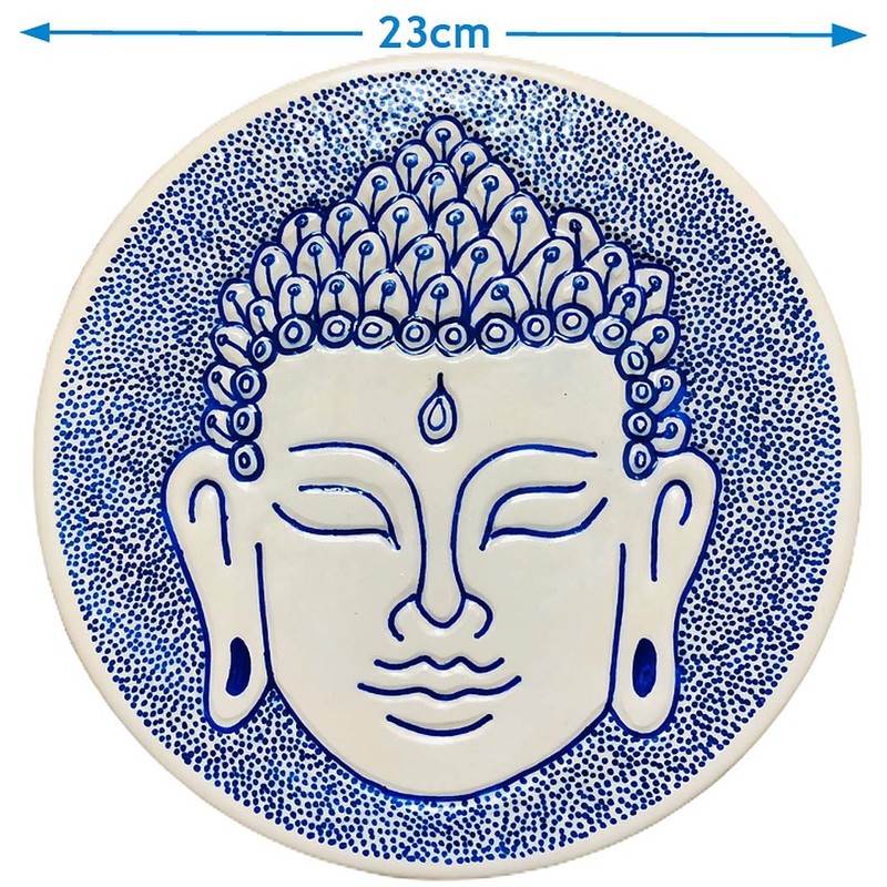 dennycraftmoulds Buddha Head Face Garden Concrete or Plaster Plaque Mould