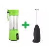KFMX Mini Licuadora Shaker + Mini Batidor Espumador Personal