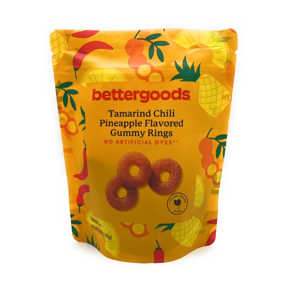 Generic Tamarind Chili Pineapple Flavored Gummy Rings, Bettergoods 6oz/170g C