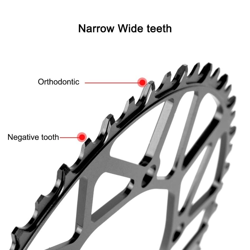 MiOYOOW 50/52/54/56/58T Bicycle Chain-Ring, Ultra-Light Narrow Wide Single Chain-Ring for