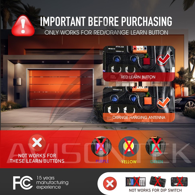 2 for 971LM LiftMaster Garage Door Opener Remote (ONLY for