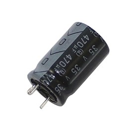 Elko Capacitor 10x Radial 470µF 35V Electrolytic Capacitor up to 125°C 470uF Electrolytic Capacitor from Elna