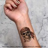 4 x 'Pirate Skull With Bandana' Temporary Tattoos - Water