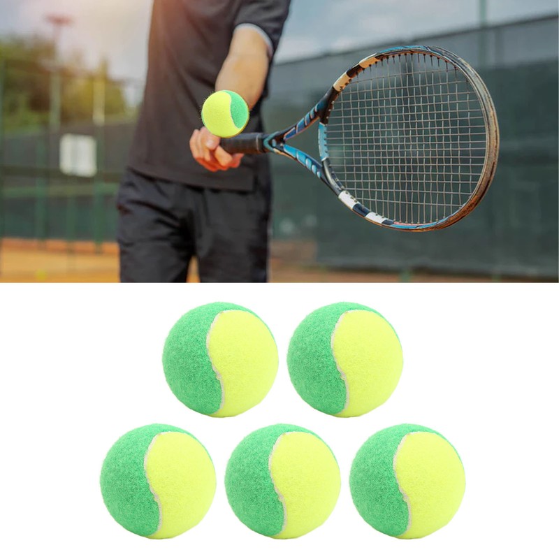 5PCS 6cm Rubber Tennis Balls Elastic Squash Ball Pressure Relief