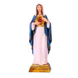 Virgin Mary Statue Sacred Heart Figure Resin Sculpture Savior Figurine Catholic Religious Gift Home Chapel Decoration