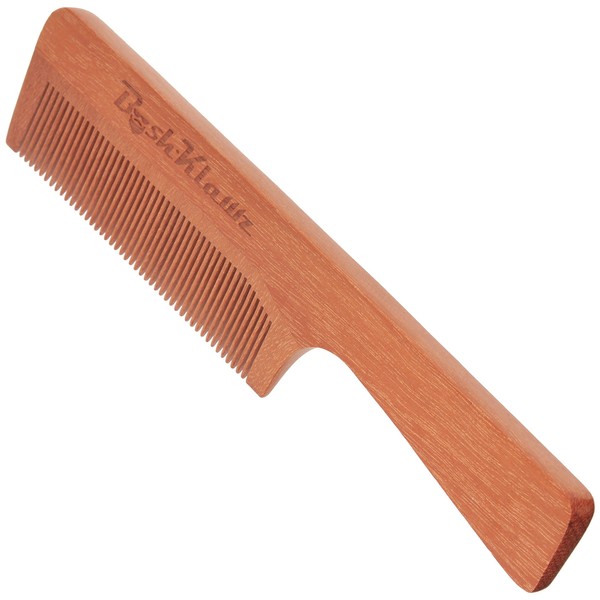 ManKlawz Men's Comb Fine Teeth Wooden Hair Comb Detailer for Fine Hair Parts and Styling - Best Handle Hair Comb for Men with Big Manly Hands