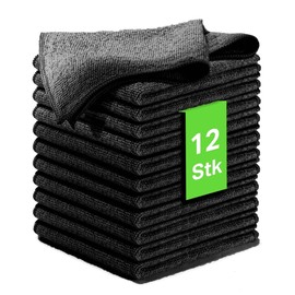 Kemes Cleaning Cloths, Microfibre Cloths, Cleaning Cloths Set of 12 for Dry and Wet Use - Microfibre Kitchen Towel Polishing Cloth Cleaning Cloth (12)