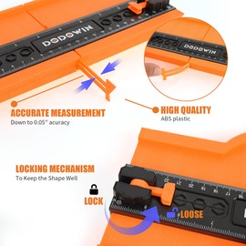 DODOWIN Contour Gauge Profile Tool Unlimited Connection 20”, Profile Gauge Tool, Laminate Profile Gauge, Dad Fathers Day Present from Daughter Son, Birthday Gifts for Men Him Husband Grandad