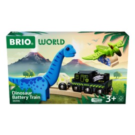 BRIO World – 36096 Dinosaur Battery Train | Toy Train for Kids Aged 3 Years Up