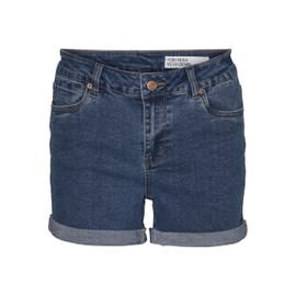 VERO MODA Women's Vmluna Mr Fold Mix Ga Noos Shorts, Medium blue (medium blue denim), M