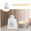 iplusmile 8pcs Lavender Pattern Drawstring Bags for DIY Crafts and