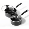 HooJay Nonstick Saucepan with Lid, Non Stick 1Qt & 2Qt