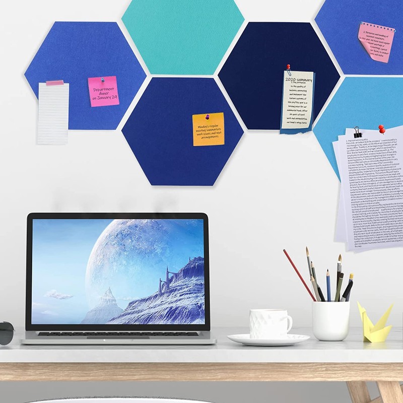 SEG Direct Hexagonal Felt Board in Blue Series 5 Piece