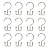 Zenna Home NeverRust Rustproof Aluminum Double Shower Curtain Hooks, Decorative
