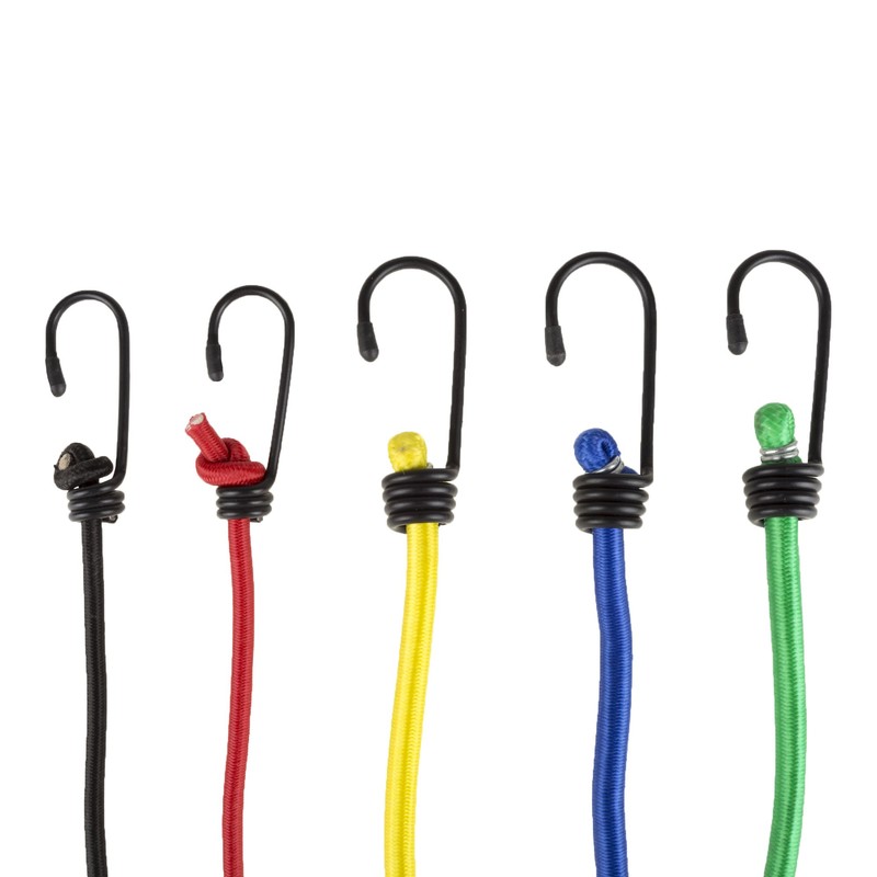 Bungee Cord Assortment - 20-Pack of Assorted Length Cordage with