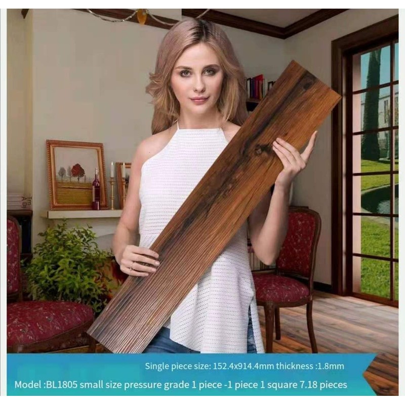 Vinyl Peel and Stick Floor Tile, Self-Adhesive Wood Plank, 10-Pack