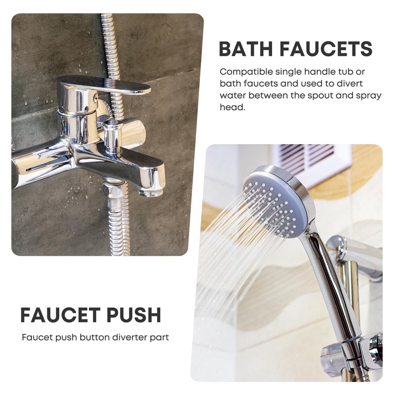 Tesidol RP5649PB Faucet Push Button Diverter Assembly,Polished Brass,Compatible with 1H