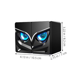 Operitacx 2Stücke USB PC Lautsprecher Leistungsstarke mit Subwoofer Kompakte Soundbar für Desktop Laptop Gaming Klangqualität USB Betrieben für Büro