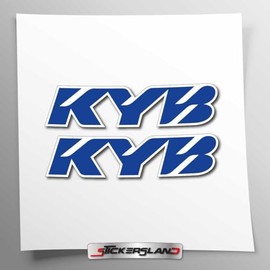 Sticker Set Compatible with KYB Forks | Sticker for Motorcycle Fork | Vinyl Sticker Easy to Use UV Printing | Stickersland® (Blue Print)