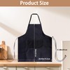 PIEMEET 12Pcs Bib Apron,Black Aprons Bluk,Bib Aprons with 2 Pocket,Kitchen